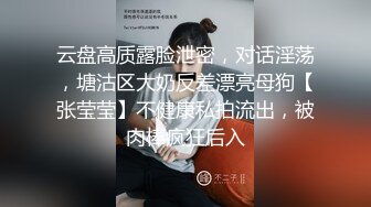 云盘高质露脸泄密，对话淫荡，塘沽区大奶反差漂亮母狗【张莹莹】不健康私拍流出，被肉棒疯狂后入