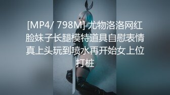 [MP4/ 798M] 尤物洛洛网红脸妹子长腿模特道具自慰表情真上头玩到喷水再开始女上位打桩