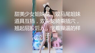 甜美少女姐妹花，双马尾姐妹道具互插，双头龙骑乘插穴，翘起屁股后入，学着操逼的样子