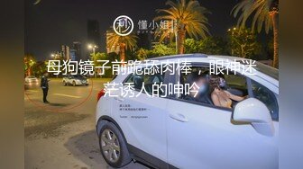 母狗镜子前跪舔肉棒，眼神迷茫诱人的呻吟