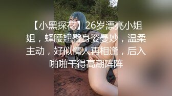 【小黑探花】26岁漂亮小姐姐，蜂腰翘臀身姿曼妙，温柔主动，好似情人再相逢，后入啪啪干得高潮阵阵