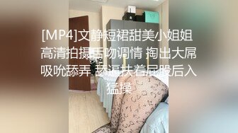 [MP4]文静短裙甜美小姐姐 高清拍摄舌吻调情 掏出大屌吸吮舔弄 舔逼扶着屁股后入猛操